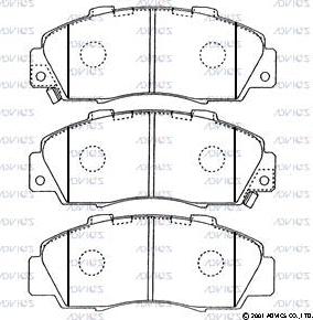 Advics C1N018 - Kit de plaquettes de frein, frein à disque cwaw.fr