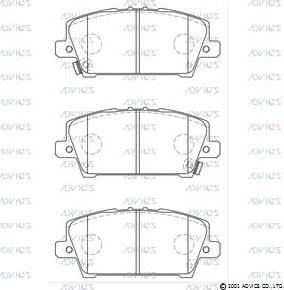 Advics C1N085 - Kit de plaquettes de frein, frein à disque cwaw.fr