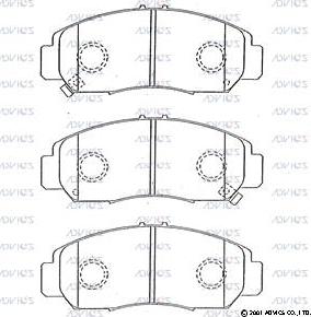 Advics C1N030 - Kit de plaquettes de frein, frein à disque cwaw.fr