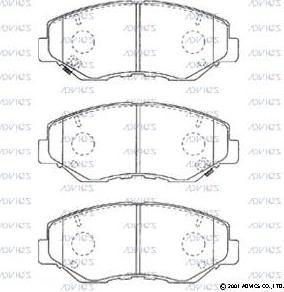 Advics C1N031 - Kit de plaquettes de frein, frein à disque cwaw.fr