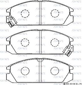 Advics SN765P - Kit de plaquettes de frein, frein à disque cwaw.fr