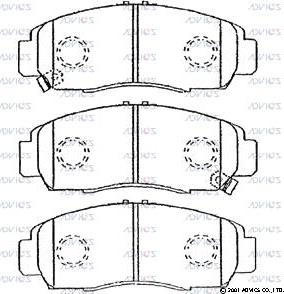 Advics C1N026 - Kit de plaquettes de frein, frein à disque cwaw.fr