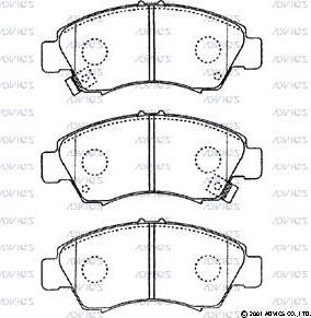 Advics C1N020 - Kit de plaquettes de frein, frein à disque cwaw.fr