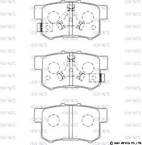 Advics C2N061 - Kit de plaquettes de frein, frein à disque cwaw.fr