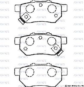 Advics C2N022 - Kit de plaquettes de frein, frein à disque cwaw.fr