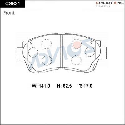 Advics CS631 - Kit de plaquettes de frein, frein à disque cwaw.fr