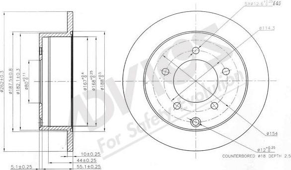 Advics D6R088B - Disque de frein cwaw.fr