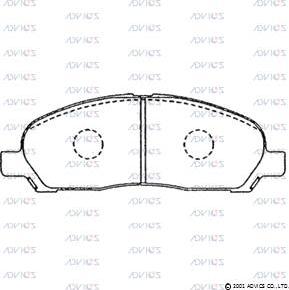 Advics D1N045 - Kit de plaquettes de frein, frein à disque cwaw.fr