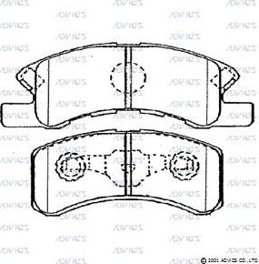 Advics D1N046 - Kit de plaquettes de frein, frein à disque cwaw.fr