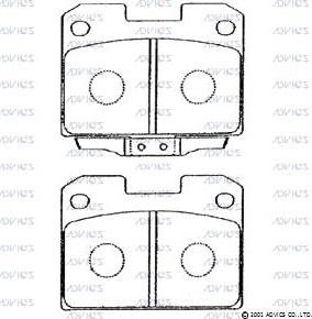 Advics D2N012 - Kit de plaquettes de frein, frein à disque cwaw.fr