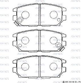 Advics SN804P - Kit de plaquettes de frein, frein à disque cwaw.fr