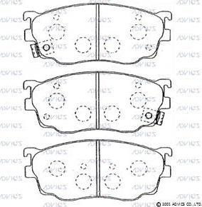 Advics E1N042 - Kit de plaquettes de frein, frein à disque cwaw.fr