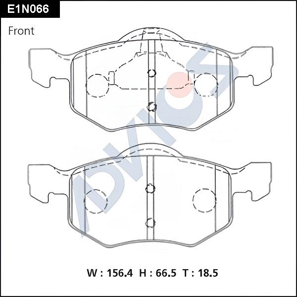 Advics E1N066 - Kit de plaquettes de frein, frein à disque cwaw.fr