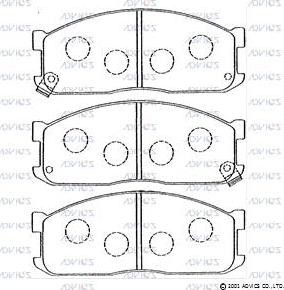 Advics E1N009 - Kit de plaquettes de frein, frein à disque cwaw.fr