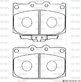 Advics E1N019 - Kit de plaquettes de frein, frein à disque cwaw.fr