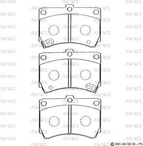 Advics E1N014 - Kit de plaquettes de frein, frein à disque cwaw.fr