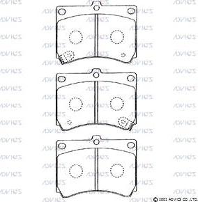 Advics E1N016 - Kit de plaquettes de frein, frein à disque cwaw.fr