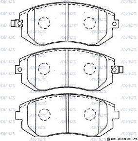 Advics F1N042 - Kit de plaquettes de frein, frein à disque cwaw.fr