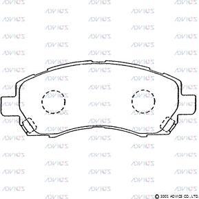 Advics F1N014 - Kit de plaquettes de frein, frein à disque cwaw.fr