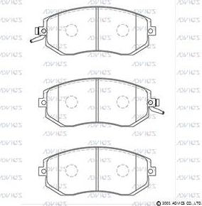 Advics F1N018 - Kit de plaquettes de frein, frein à disque cwaw.fr