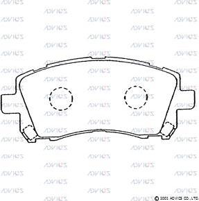 Advics F1N013 - Kit de plaquettes de frein, frein à disque cwaw.fr