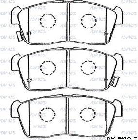 Advics G1N006 - Kit de plaquettes de frein, frein à disque cwaw.fr