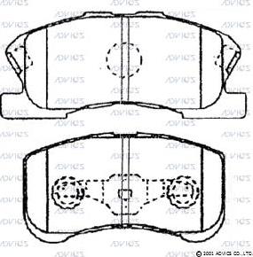 Advics G1N018 - Kit de plaquettes de frein, frein à disque cwaw.fr