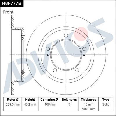 Advics H6F777B - Disque de frein cwaw.fr