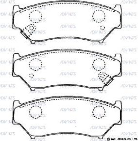 Advics H1N059 - Kit de plaquettes de frein, frein à disque cwaw.fr