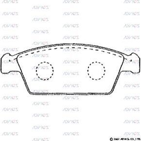 Advics H1N005 - Kit de plaquettes de frein, frein à disque cwaw.fr