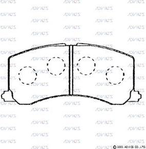 Advics SN651P - Kit de plaquettes de frein, frein à disque cwaw.fr