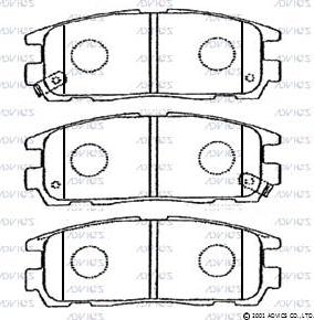 Advics J2N009 - Kit de plaquettes de frein, frein à disque cwaw.fr