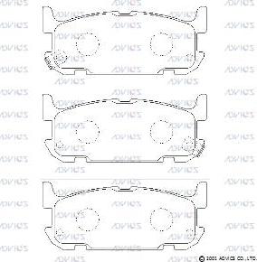 Advics SN952P - Kit de plaquettes de frein, frein à disque cwaw.fr