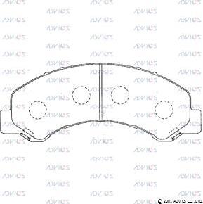 Advics SN904 - Kit de plaquettes de frein, frein à disque cwaw.fr