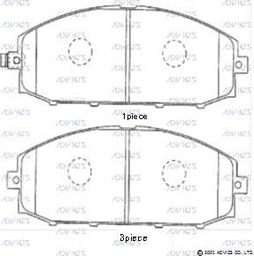 Advics SN905P - Kit de plaquettes de frein, frein à disque cwaw.fr