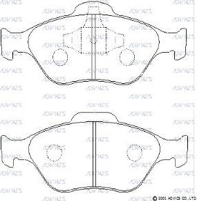 Advics SN901 - Kit de plaquettes de frein, frein à disque cwaw.fr