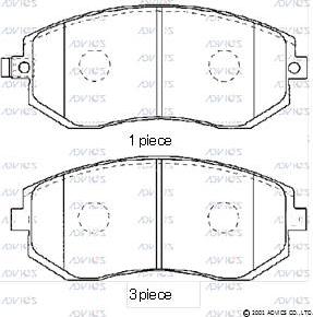 Advics SN915P - Kit de plaquettes de frein, frein à disque cwaw.fr