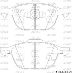 Advics SN918 - Kit de plaquettes de frein, frein à disque cwaw.fr