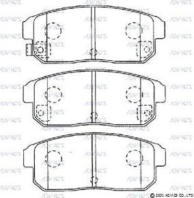 Advics SN913P - Kit de plaquettes de frein, frein à disque cwaw.fr