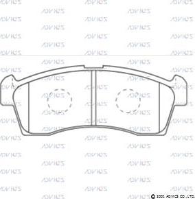 Advics SN935 - Kit de plaquettes de frein, frein à disque cwaw.fr