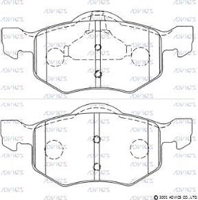 Advics SN931 - Kit de plaquettes de frein, frein à disque cwaw.fr