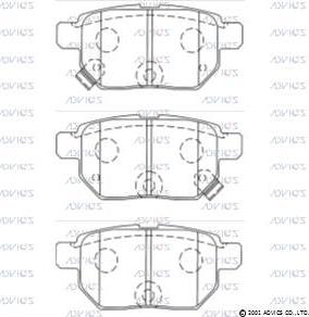 Advics SN938P - Kit de plaquettes de frein, frein à disque cwaw.fr