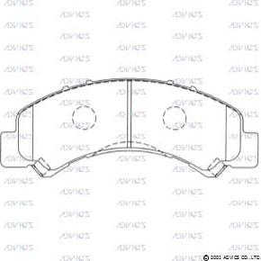 Advics SN932 - Kit de plaquettes de frein, frein à disque cwaw.fr