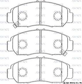 Advics SN443P - Kit de plaquettes de frein, frein à disque cwaw.fr