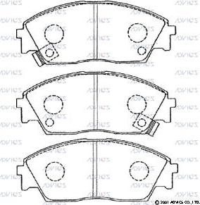 Advics SN410P - Kit de plaquettes de frein, frein à disque cwaw.fr