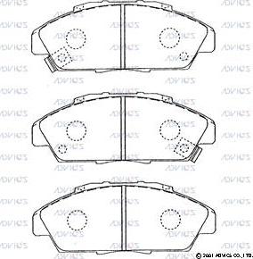 Advics SN418P - Kit de plaquettes de frein, frein à disque cwaw.fr