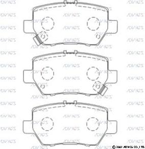 Advics SN439P - Kit de plaquettes de frein, frein à disque cwaw.fr