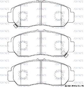 Advics SN435P - Kit de plaquettes de frein, frein à disque cwaw.fr