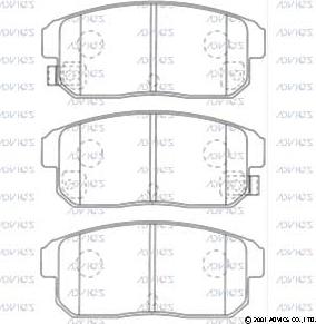 Advics SN433P - Kit de plaquettes de frein, frein à disque cwaw.fr