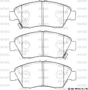 Advics SN437P - Kit de plaquettes de frein, frein à disque cwaw.fr